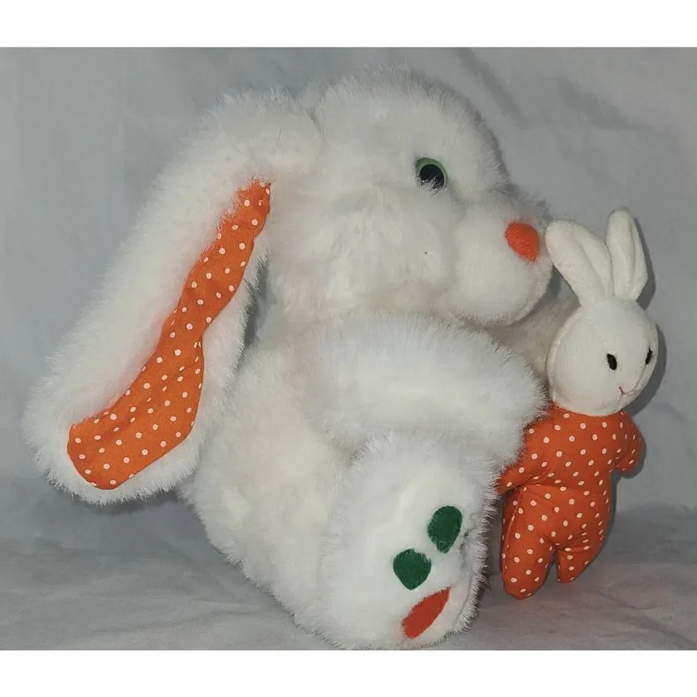 Avon Products Giggly Sounds Mommy Rabbit White Color w/Baby Bunny 9